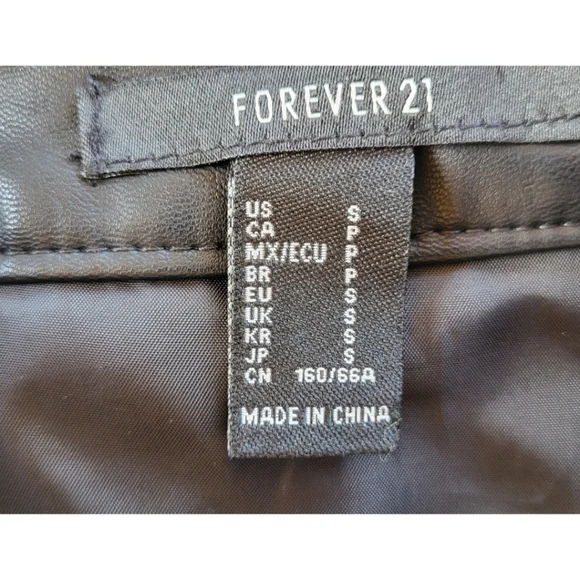 Forever 21 Faux Leather Pencil Skirt, Black, S - Picture 7 of 14